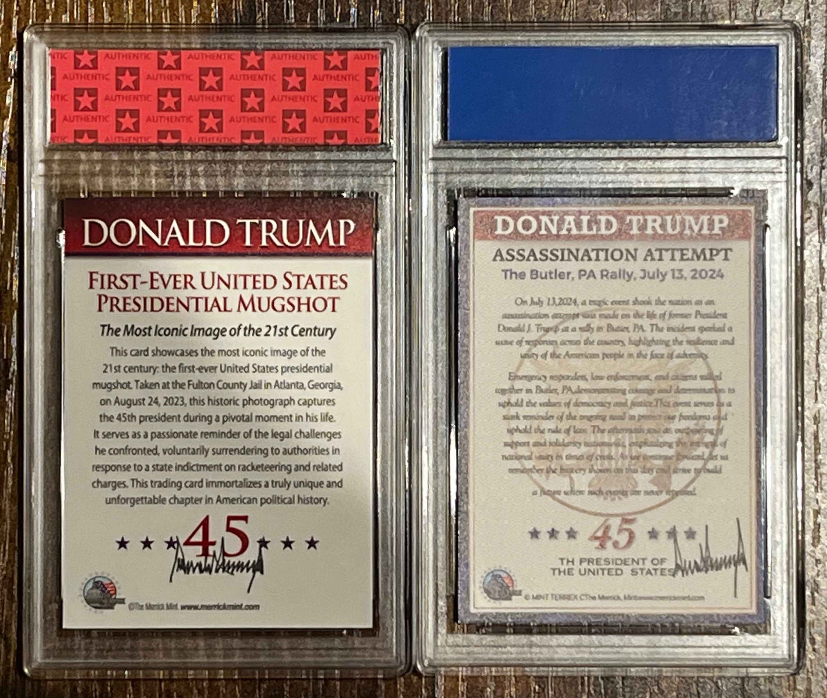 Collectible Souvenir Trump Trading 2-Card Set