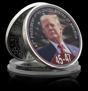 Trump 45-47 Collector's Coin (with protective card case)