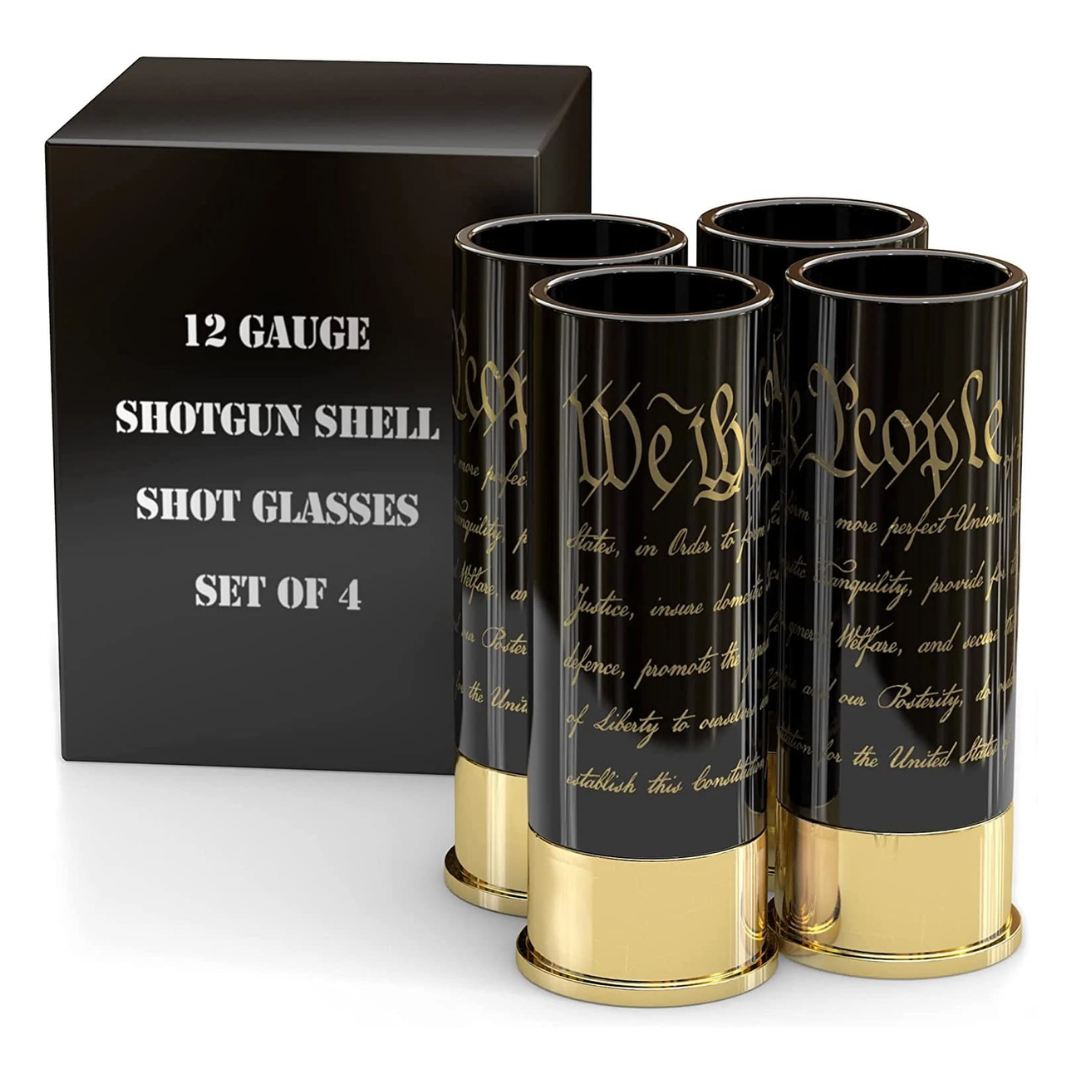 12 Gauge Shot Glasses Set of 4 - Preamble We The People Constitution