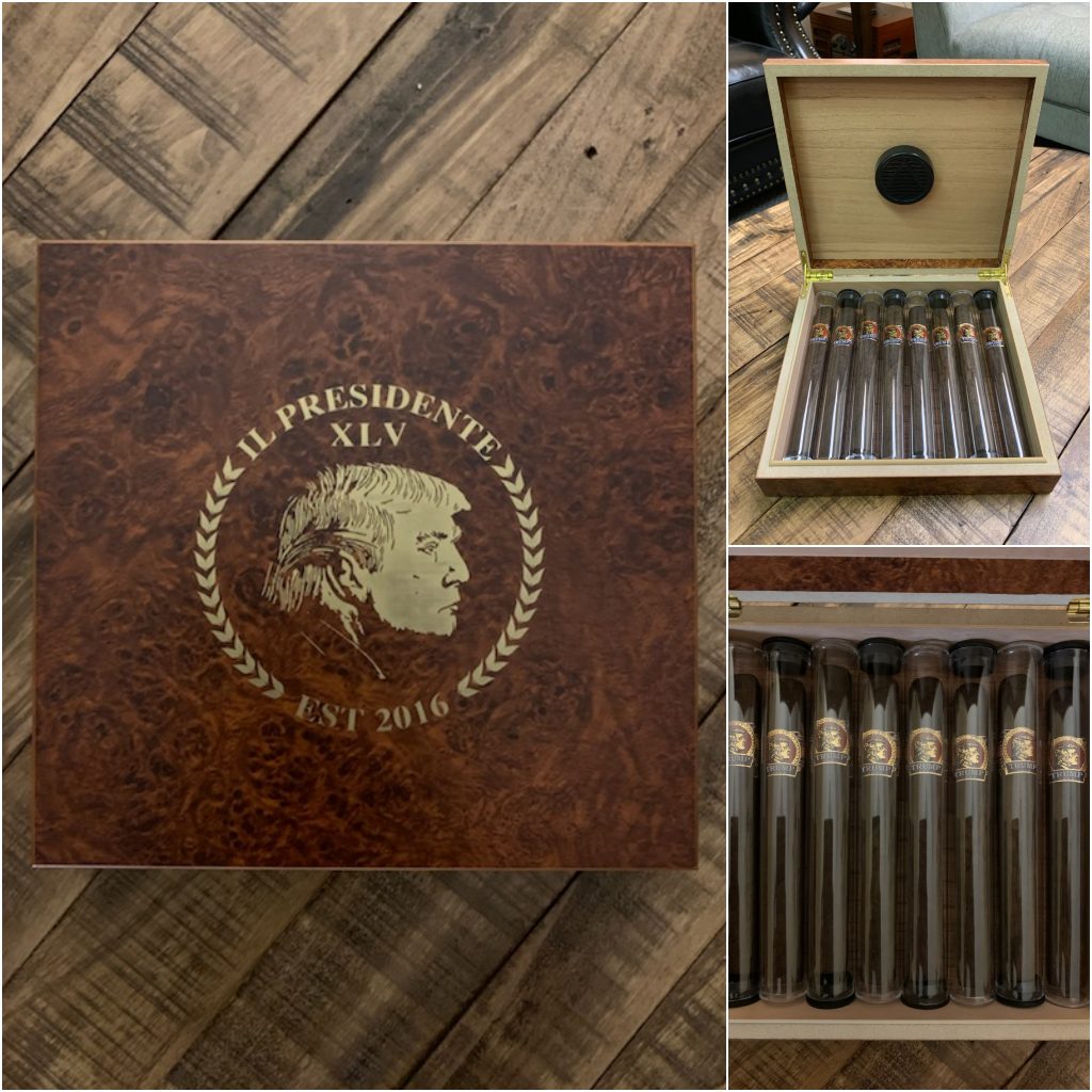 LIMITED: Historic Trump 2016 Desktop Humidor + 8 Premium Trump Cigars